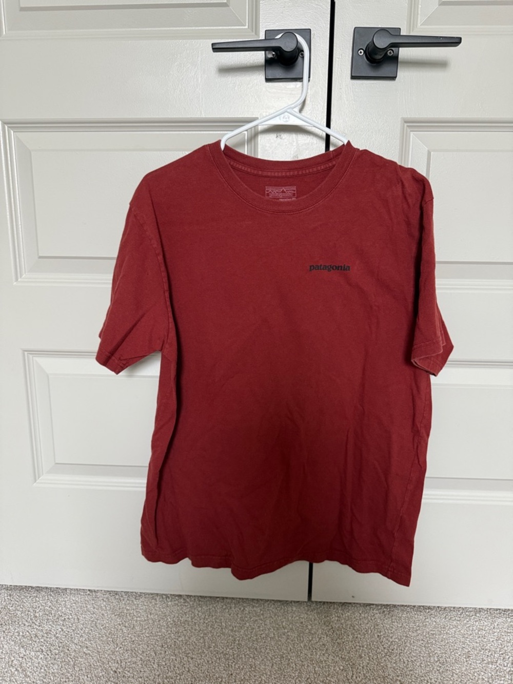 Patagonia Men’s Short-Sleeve Crew Tee in Deep Red